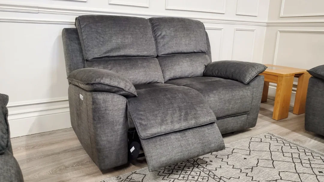 OAK FURNITURELAND 'GOODWOOD' 2 SEATER SOFA & TWO CHAIRS ALL WITH POWER RECLINERS - Image 12