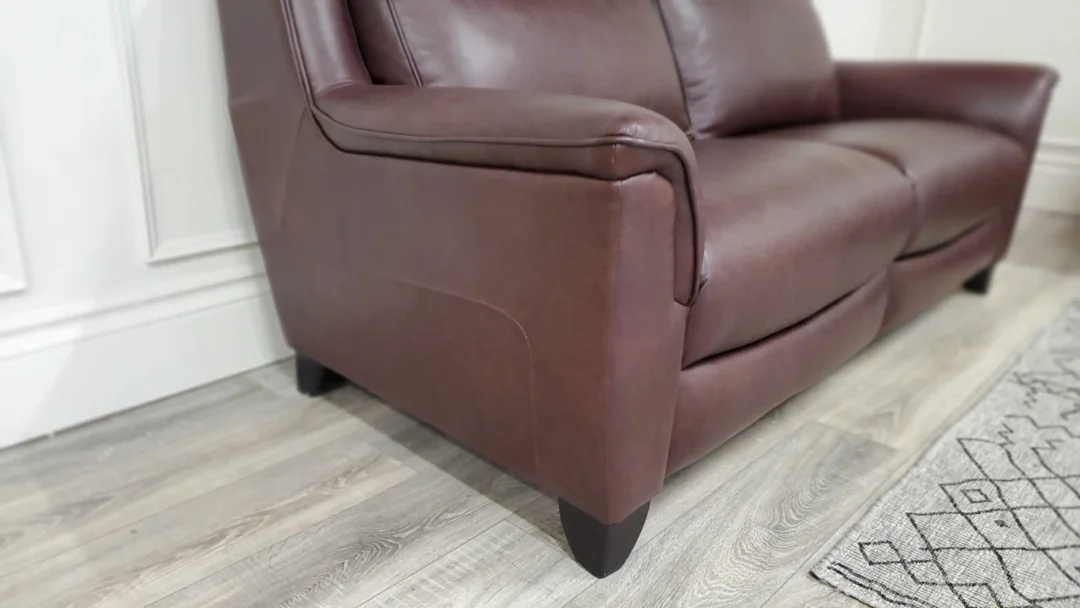 PARKER KNOLL MANHATTAN 3 SEATER LEATHER SOFA & ARMCHAIR - Image 4