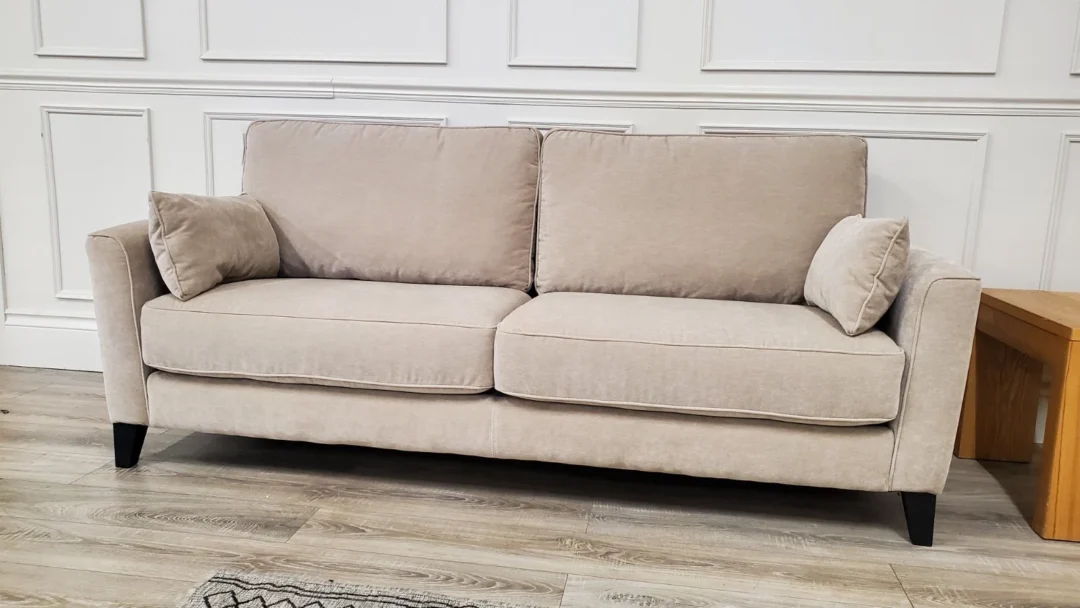 FURNITURE VILLAGE 'BRONDBY' PAIR OF 3 SEATER FABRIC SOFAS - Image 5