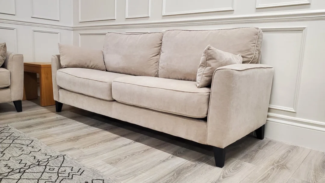 FURNITURE VILLAGE 'BRONDBY' PAIR OF 3 SEATER FABRIC SOFAS - Image 11
