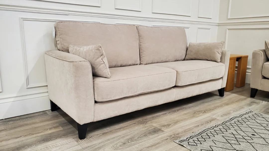 FURNITURE VILLAGE 'BRONDBY' PAIR OF 3 SEATER FABRIC SOFAS - Image 7
