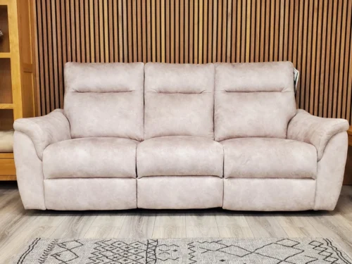 OAK FURNITURELAND 'ALDO' 3 SEATER SOFA WITH POWER RECLINERS