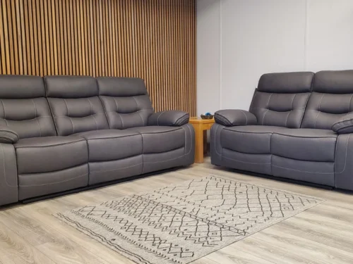 HENNA 3 & 2 SEATER SOFA SET WITH POWER RECLINERS IN RESILIENCE FABRIC