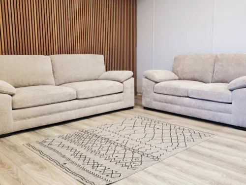 CAROLINA 3 & 2 SEATER FABRIC SOFA SET *BRAND NEW*