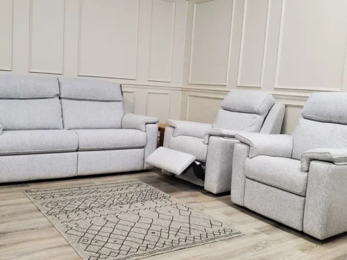 G PLAN 'ELLIS' 3 SEATER SOFA, CHAIR & CHAIR WITH TRIPLE POWER RECLINERS & USB,S